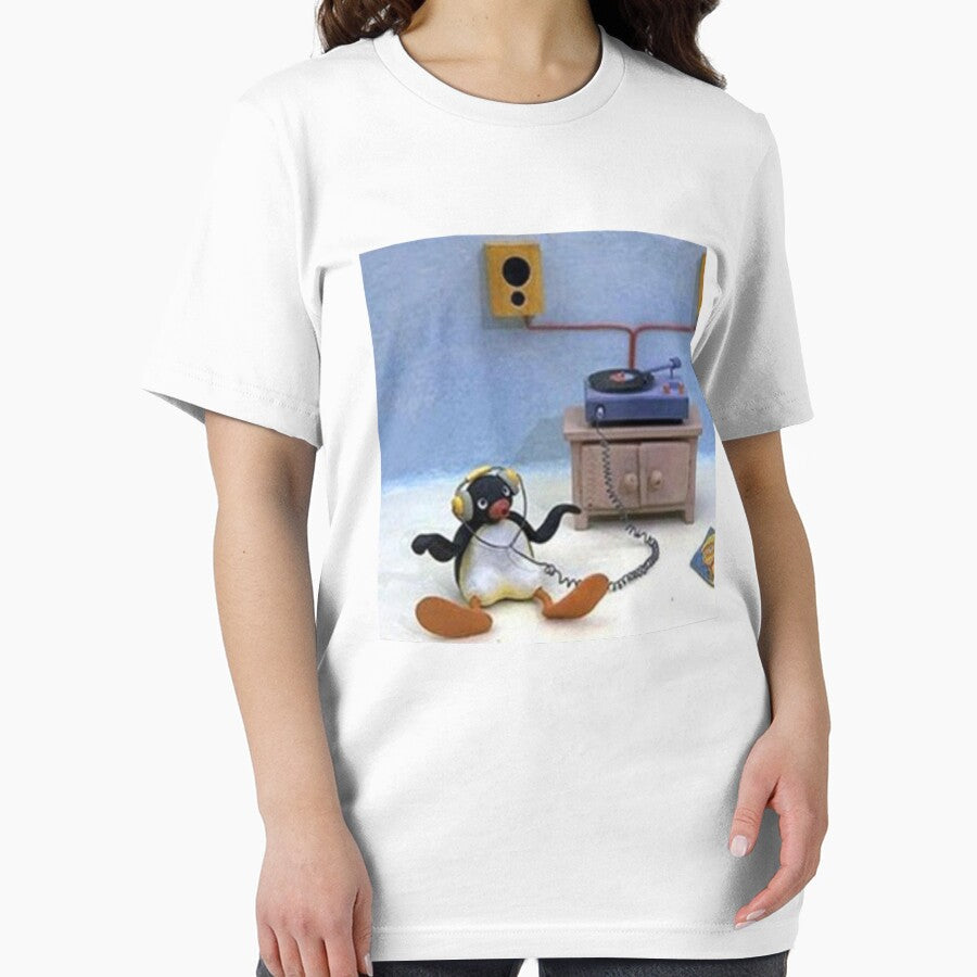 Pingu grooving to the music by Oqueartecura Unisex , , , Long Sleeve Tee