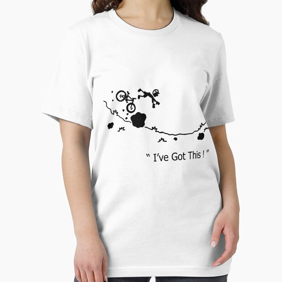 Cycling Crash, Mountain Bike " I've Got This ! " Cartoon by PhillConnell Unisex , , , Long Sleeve Tee