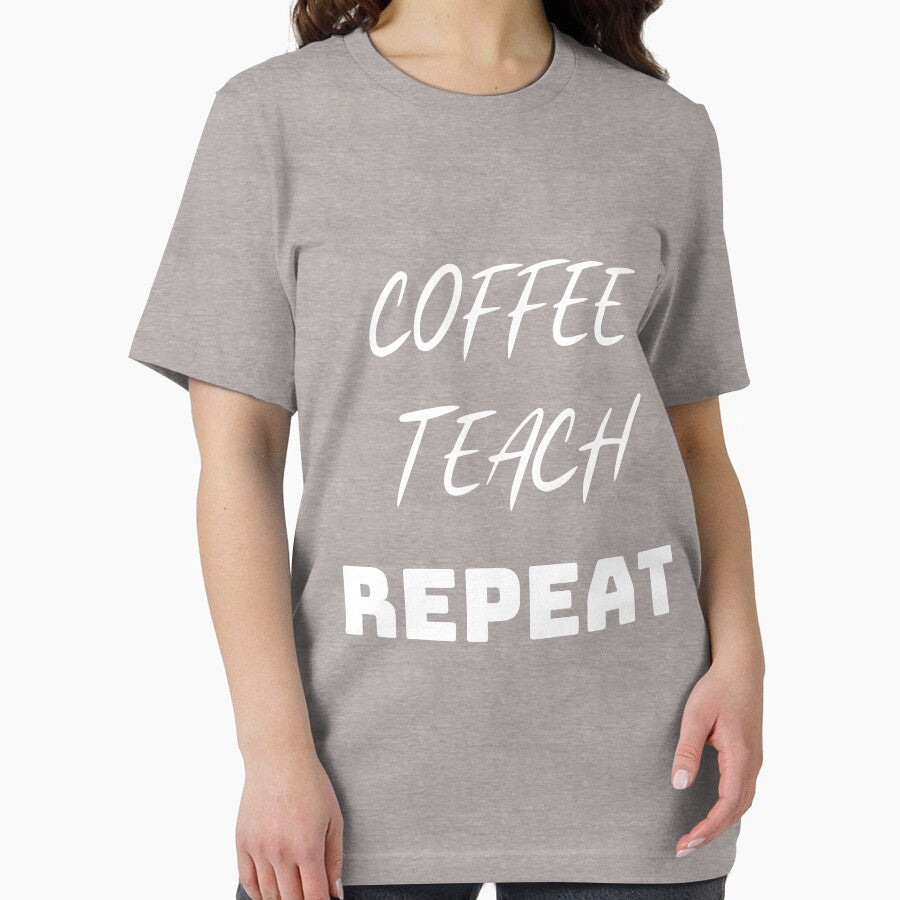 Coffee Teach Repeat by MARCOS LILI Unisex , , , Long Sleeve Tee