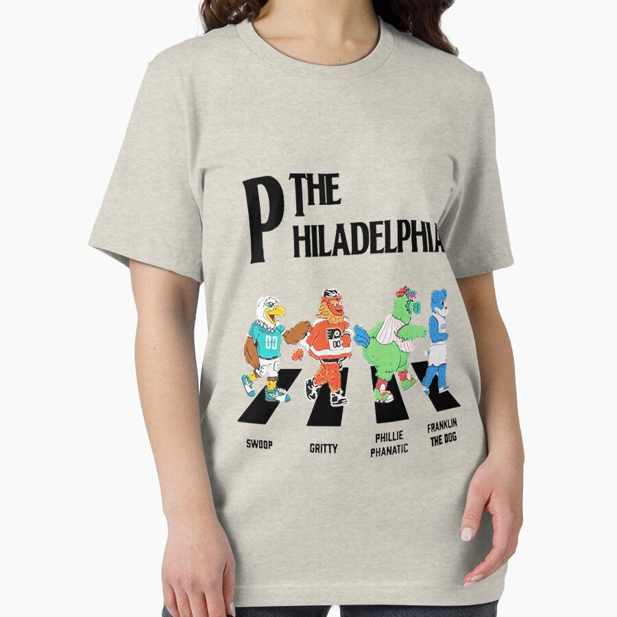 Halloween The Philadelphia Team Swoop Gritty Phillie Phanatic Franklin The Dog Road Shirt by LexusLeschJr