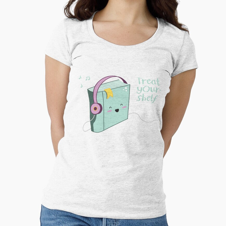 Book treat your shelf kawaii design by high5doodle Unisex , , , Long Sleeve Tee