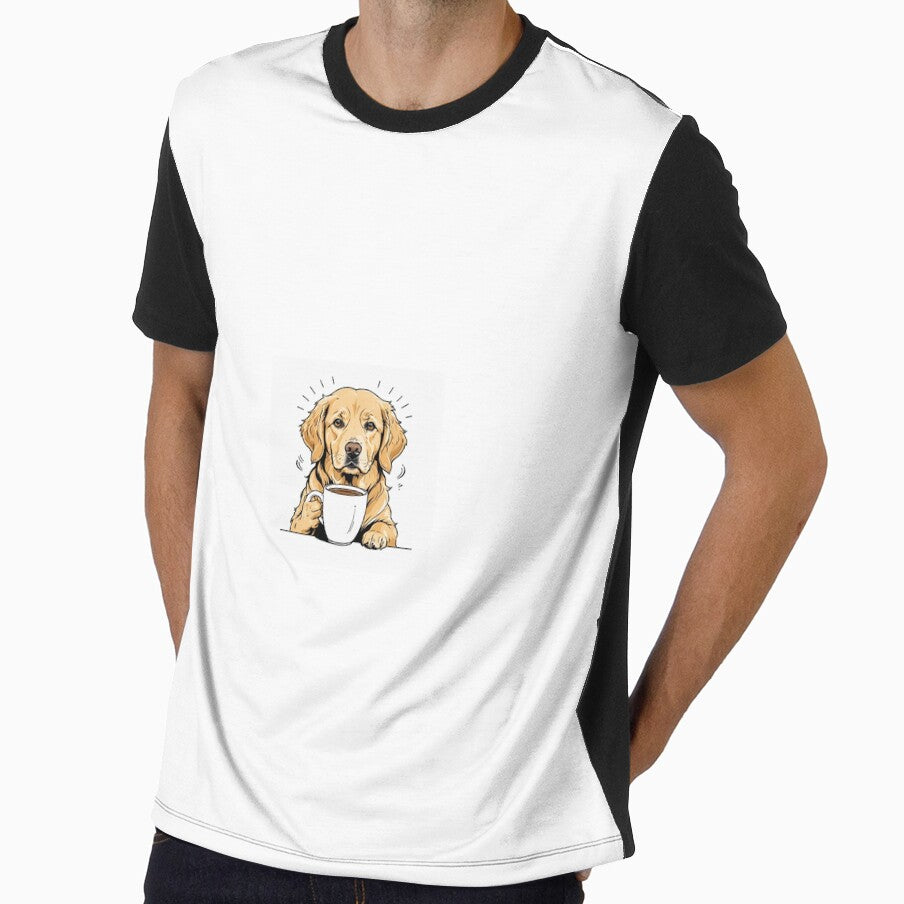 Funny Golden Retriever Coffee Lover Dog Mom Gift by PawsAndLaughts0