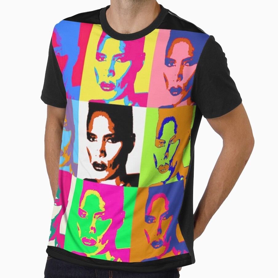 Muse and Masterpiece: Grace Jones Pop Art | Unapologetically Unique! by GemWerqs Unisex , , , Long Sleeve Tee