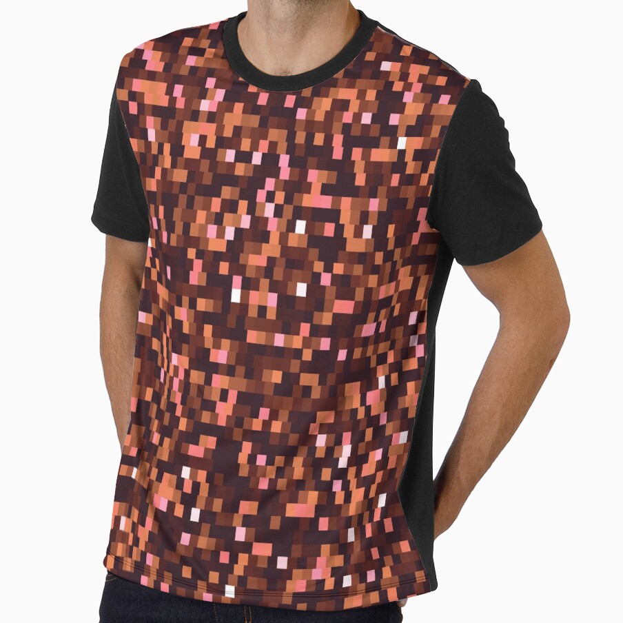 Cinnamon and Caramel Pixels - Warm Geometric Brown Pattern by K Design Store