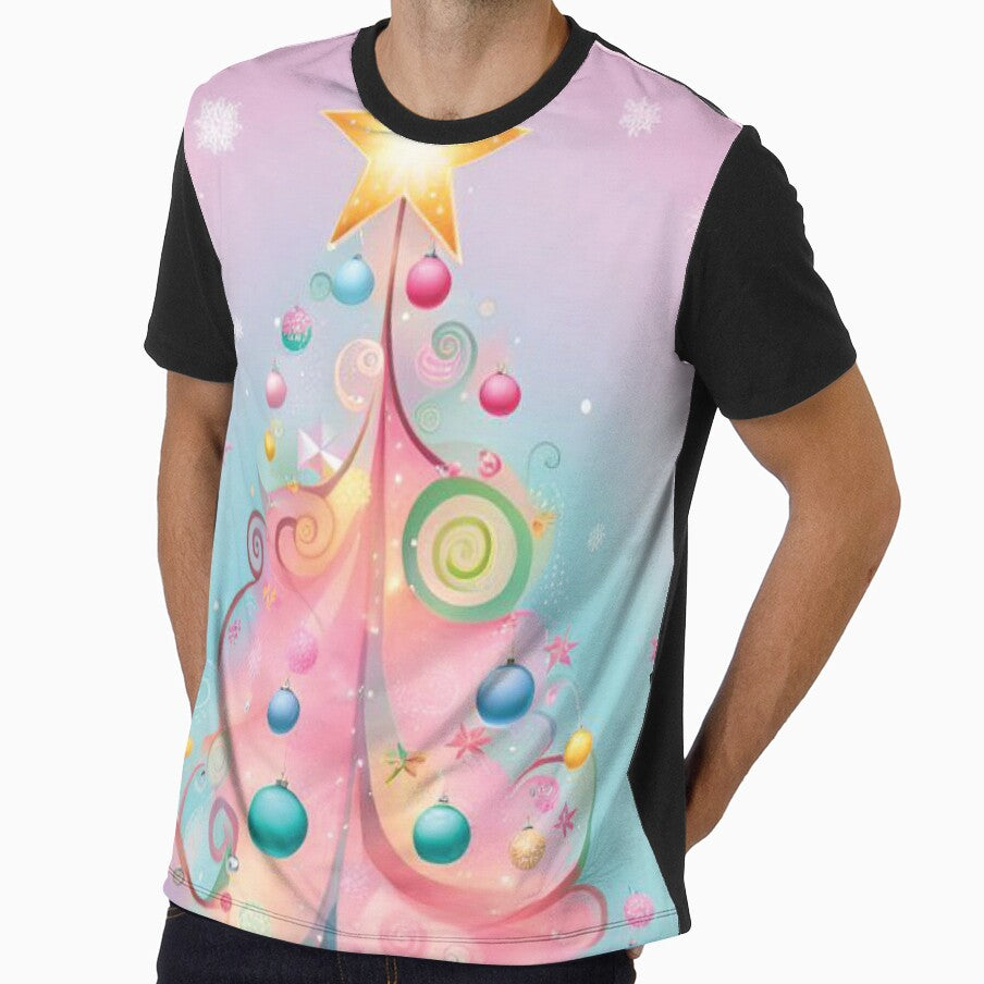 Cotton Candy Pink Christmas Tree by vfcolagiovanni Unisex , , , Long Sleeve Tee