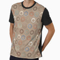Earth Tone Circles on Clay Brown by TanglePatch