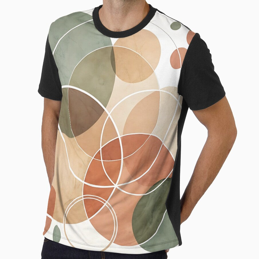 Overlapping Earthy Circles – Minimal Abstract Art by zaina.sho