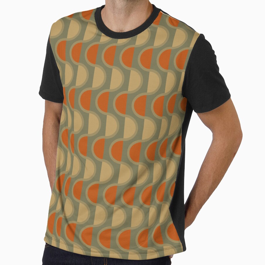 Vinka, Retro Style Color Wave Pattern by BesanoStyle