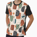 Modern Abstract Floral Pattern Earth Tone Geometric Design by Pattern Vista Studio