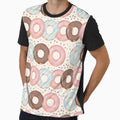 Doughnut Pattern – Cute Hand-Painted Donuts with Sprinkles by AniaMartaArt