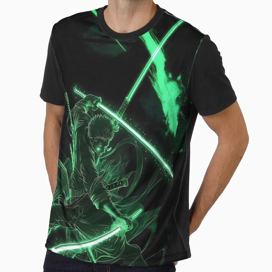 Roronoa Zoro - Neon Green Three Sword Style by Dyan4