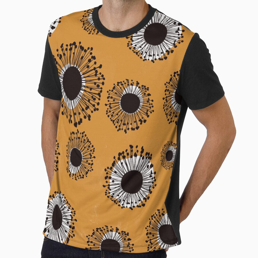 Mid century floral blues by DPDesignArt