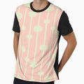Midcentury Modern Bubble Lines Geo Abstract Pattern in Pink by kierkegaard