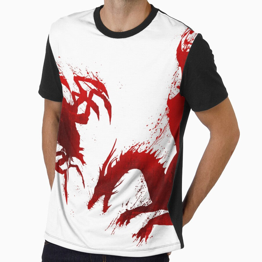 Dragon Age Origins: Awakening Blood Dragon V1 by ArcaneFeathers Unisex , , , Long Sleeve Tee