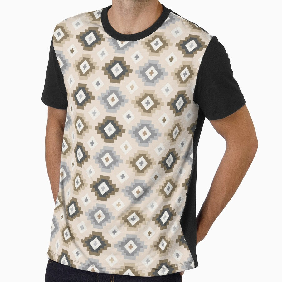 Geometric Aztec - Neutral Earth Tones by Avenie