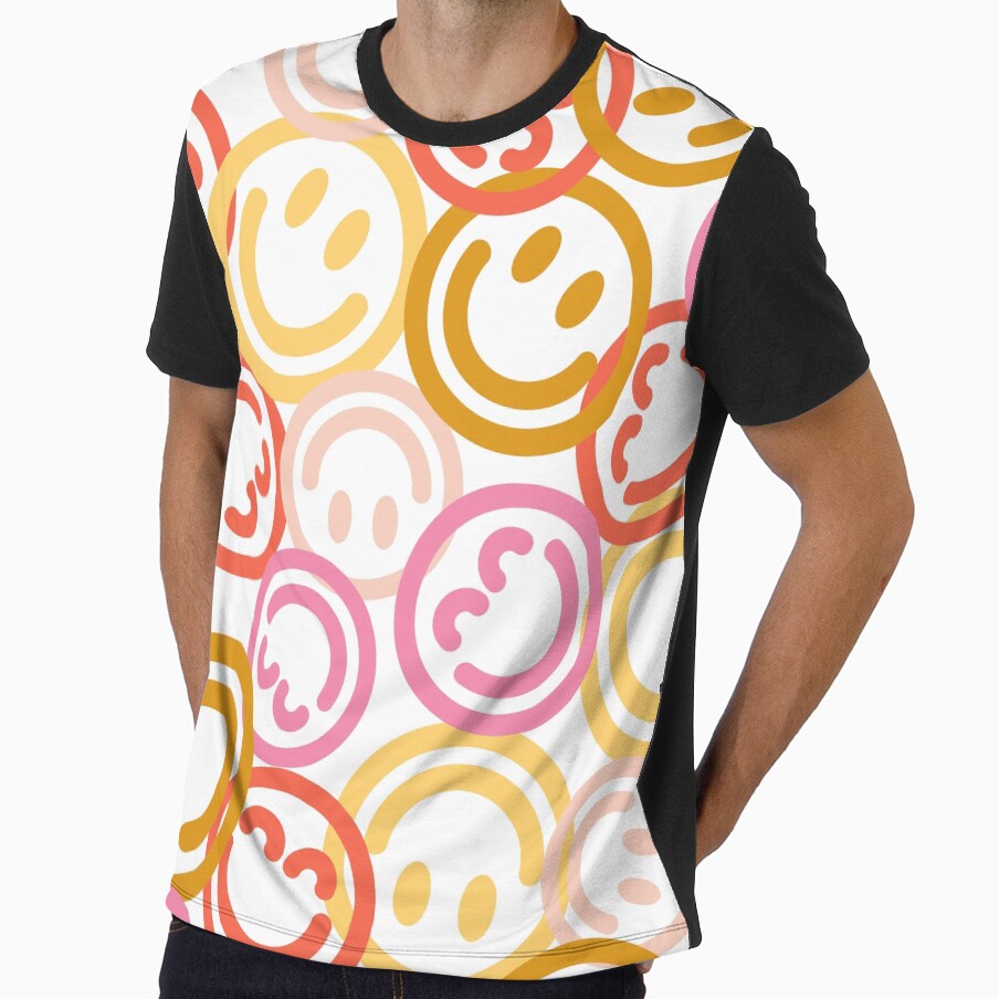 Smiley Face Overlapping Pattern by Farissa Designs