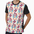 Classic 1950s Glam Seamless Pattern by Printfantasia Unisex , , , Long Sleeve Tee