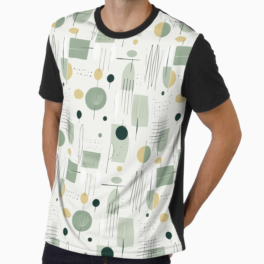 Sage Green Mid Century Modern Minimal Abstract by JulieInspired