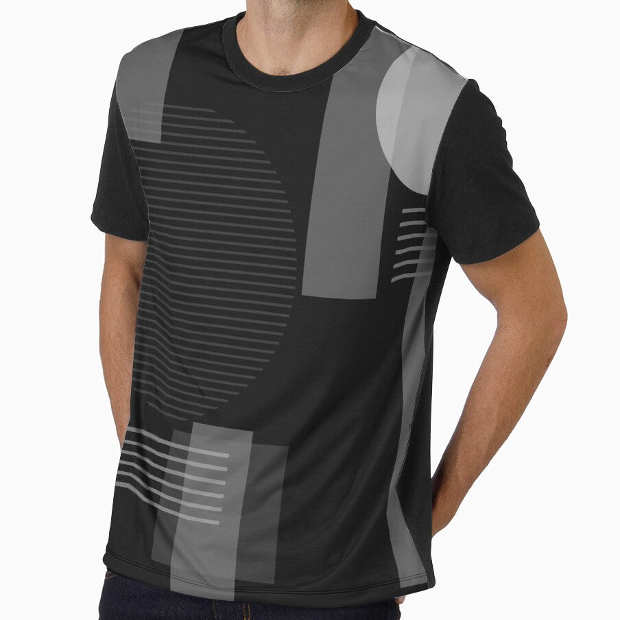 Black and Grey Tones Squares and Circles by CoffeeWires