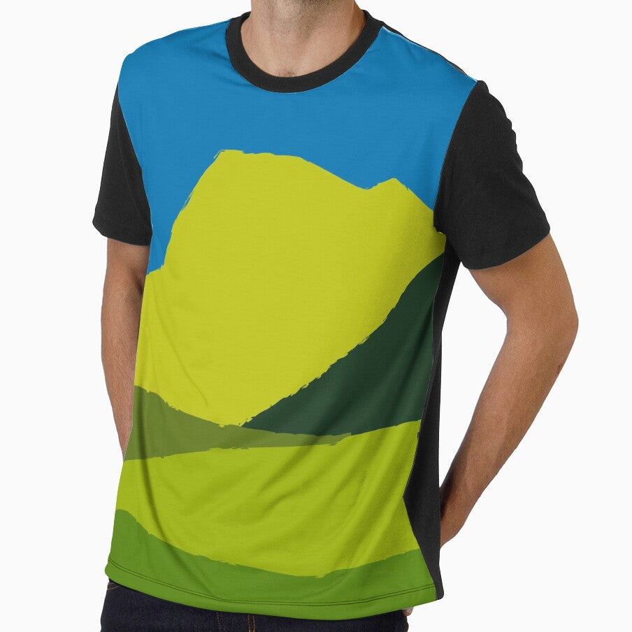 Abstract Landscape Art – Minimalist Mountain Scene No 7 by Fun Funky Designs