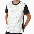 Doodle Line Art Pattern | Beige / Light Warm Gray on White by itsjensworld