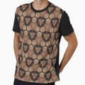 Brown and Black Geometric Heart Pattern by IntelliMindDesigns