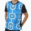 Space Age Geometric Art Blue by thepixelgarden