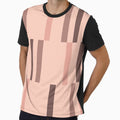 Retro Abstract Art Lines Light Salmon Pink by thepixelgarden