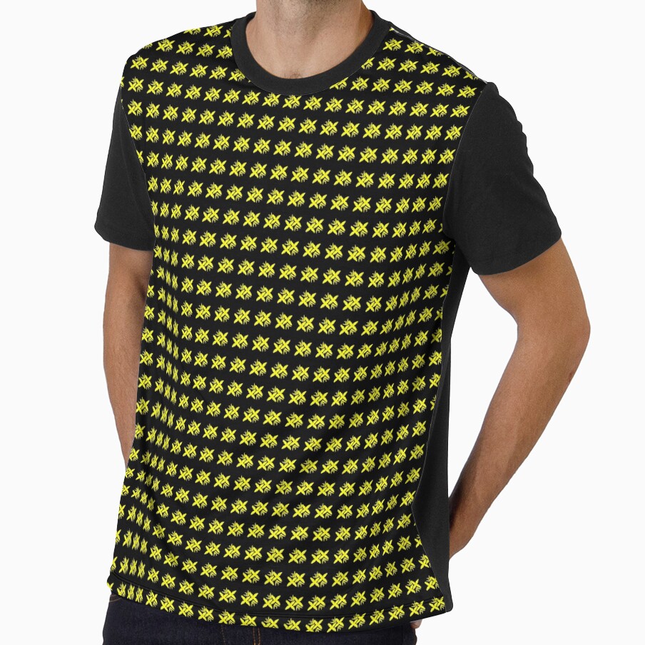 Traditional Japanese Flowery Pattern (black and gold) by Zeroskillanimat Unisex , , , Long Sleeve Tee