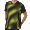 Traditional Japanese Flowery Pattern (black and gold) by Zeroskillanimat Unisex , , , Long Sleeve Tee