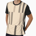 Retro Abstract Art Lines Light Beige by thepixelgarden