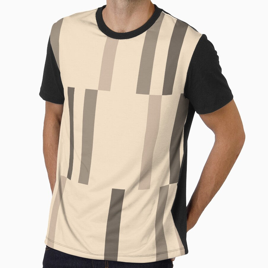Retro Abstract Art Lines Light Beige by thepixelgarden