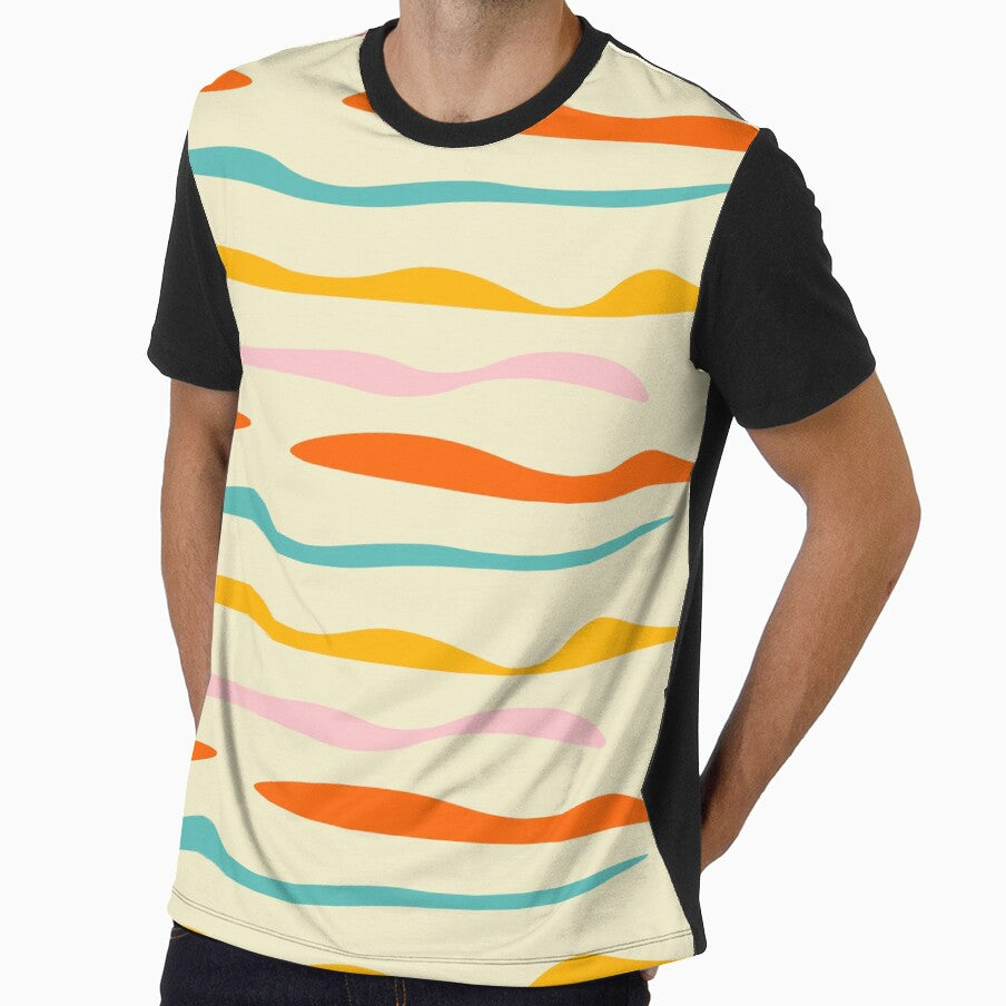 Mid Mod Waves Lines Beige by susycosta