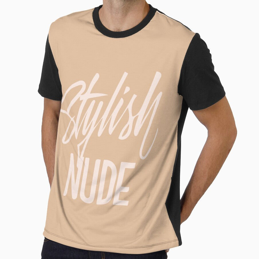 Stylish Nude Handlettering text - color version by Duukster Unisex , , , Long Sleeve Tee