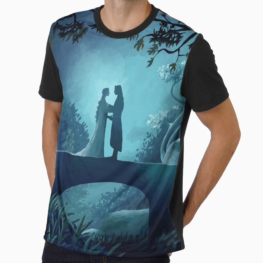 Arwen and Aragorn by SelaRoseArt Unisex , , , Long Sleeve Tee