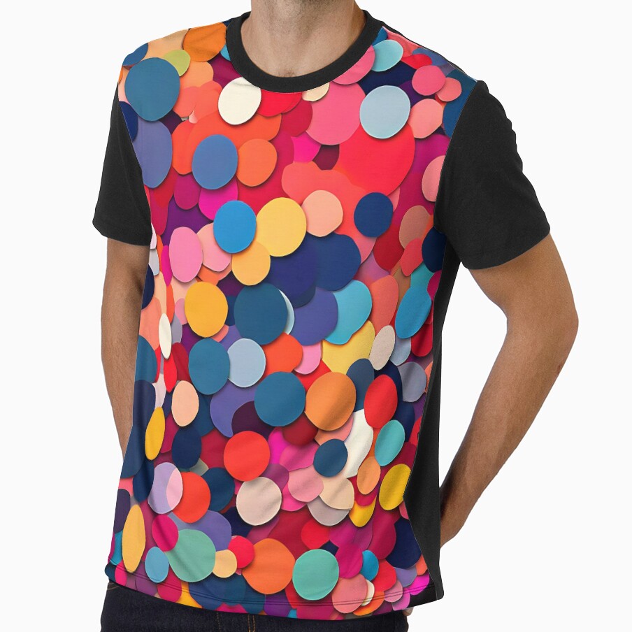 Multicolored overlapping circles with rainbow hues for a playful by Tchoice