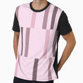Retro Abstract Art Lines Light Pink by thepixelgarden