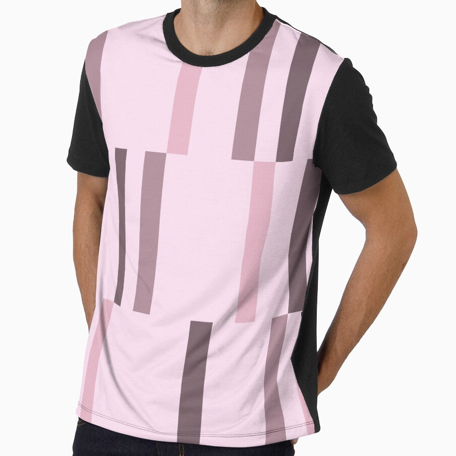 Retro Abstract Art Lines Light Pink by thepixelgarden