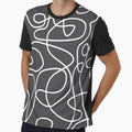 Doodle Line Art Pattern | White on Graphite by itsjensworld