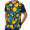 Bright yellow and turquoise overlapping circles for a cheerful, summery by Tchoice