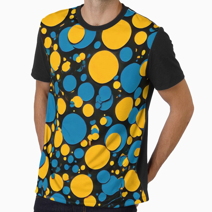 Bright yellow and turquoise overlapping circles for a cheerful, summery by Tchoice