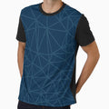 Modern Geometric Blue on Navy by Blue-Banana