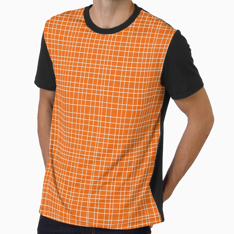 Mid Century Modern Simple Orange Irregular Woven Pattern by kierkegaard