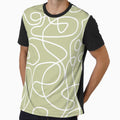 Doodle Line Art Pattern | White on Pale Pistachio by itsjensworld