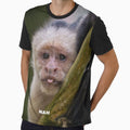Nah Monkey Meme – Funny Sassy Reaction Animal by WildFrameNature Unisex , , , Long Sleeve Tee
