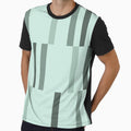 Retro Abstract Art Lines Light Mint Green by thepixelgarden