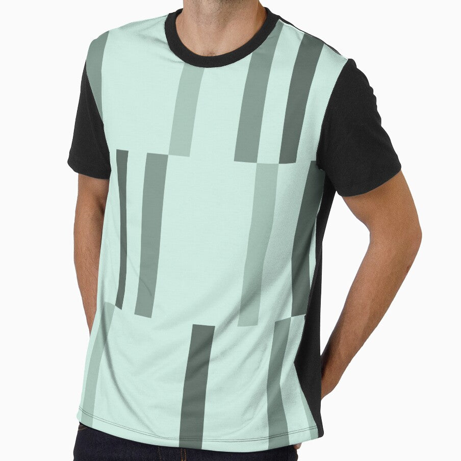 Retro Abstract Art Lines Light Mint Green by thepixelgarden