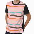 Mid Mod Waves Lines Pink by susycosta