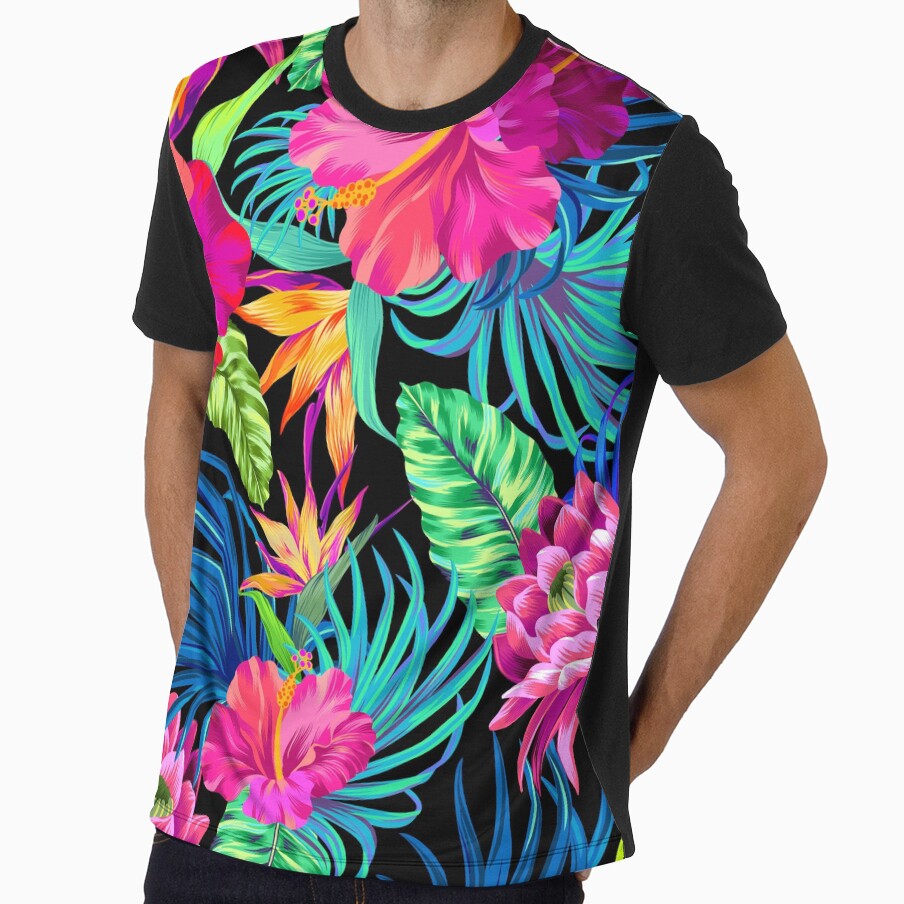 Drive You Mad Hibiscus Pattern by belokrinitski Unisex , , , Long Sleeve Tee
