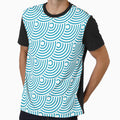 Repeating blue overlapping circles. by MrazTees
